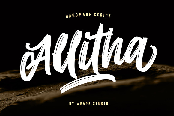 Allitha Handmade Script in Blackletter Fonts - product preview 11