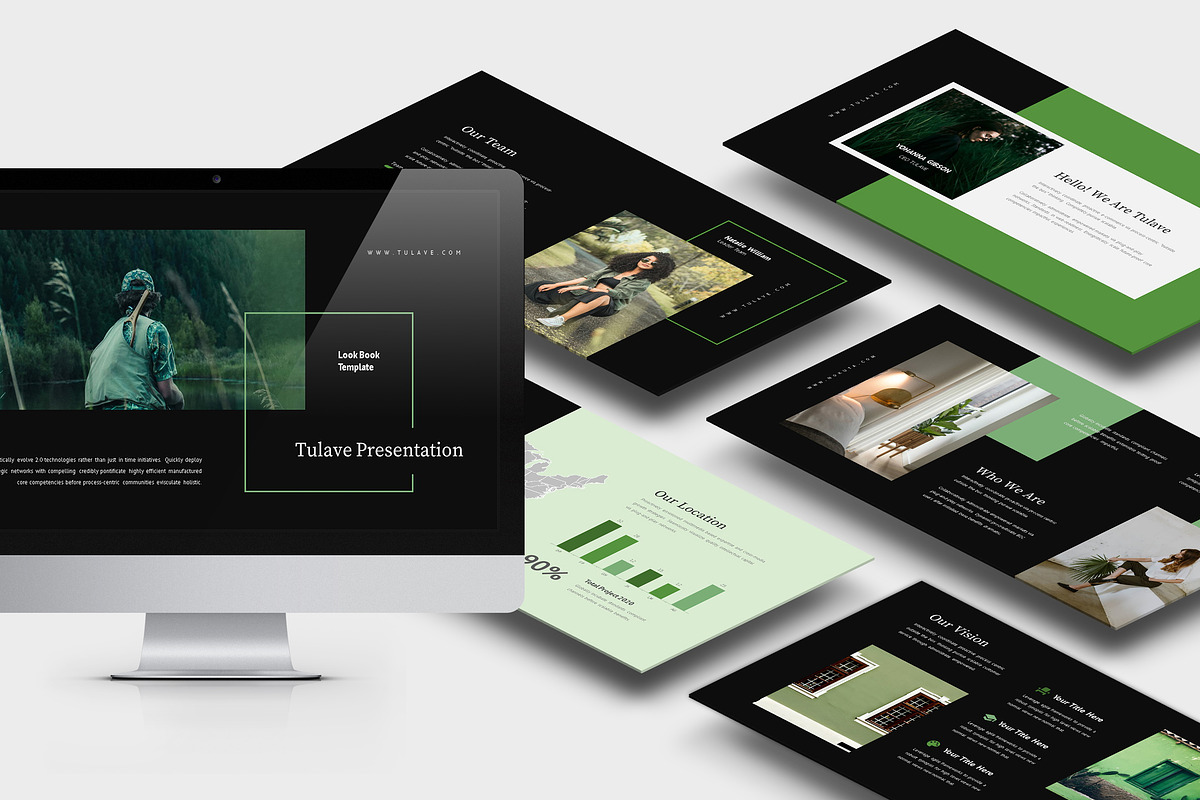 Tulave : Green Color Powerpoint in PowerPoint Templates - product preview 8