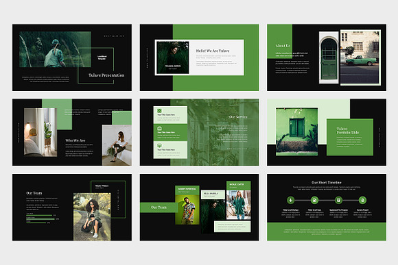 Tulave : Green Color Powerpoint in PowerPoint Templates - product preview 1