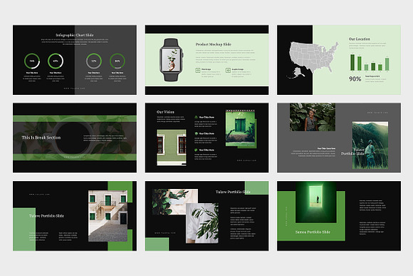 Tulave : Green Color Powerpoint in PowerPoint Templates - product preview 2