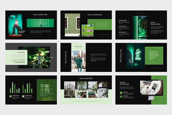 Tulave : Green Color Powerpoint in PowerPoint Templates - product preview 4