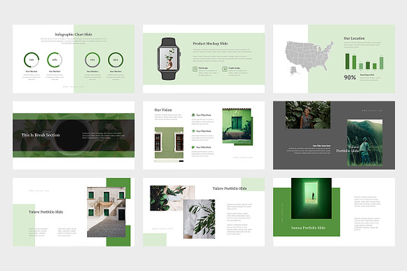 Tulave : Green Color Powerpoint in PowerPoint Templates - product preview 8