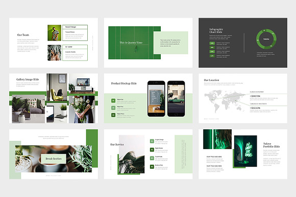 Tulave : Green Color Powerpoint in PowerPoint Templates - product preview 9