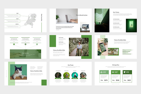 Tulave : Green Color Powerpoint in PowerPoint Templates - product preview 11