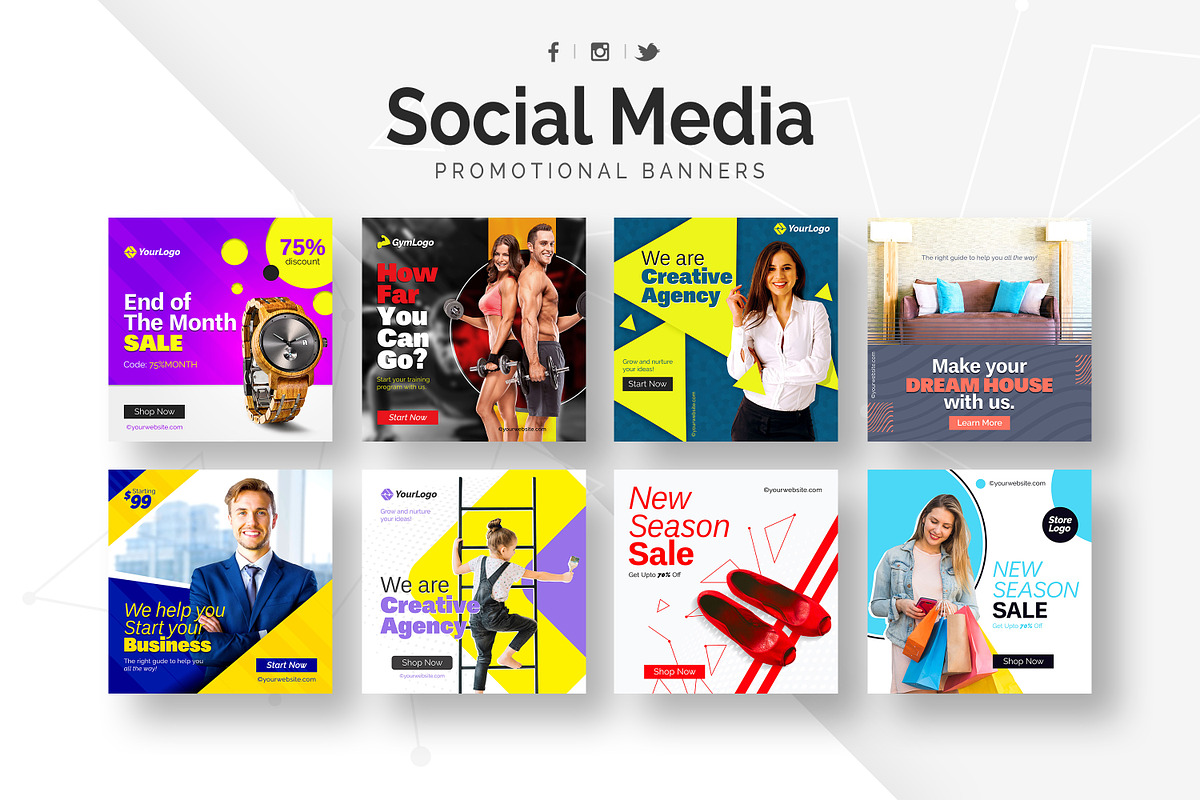 Social Media Promotional Banners in Social Media Templates - product preview 8