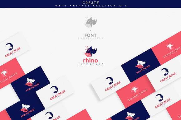 4in1 Wild Collection - PS and Ai in Logo Templates - product preview 2