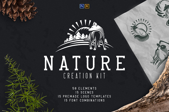 4in1 Wild Collection - PS and Ai in Logo Templates - product preview 36