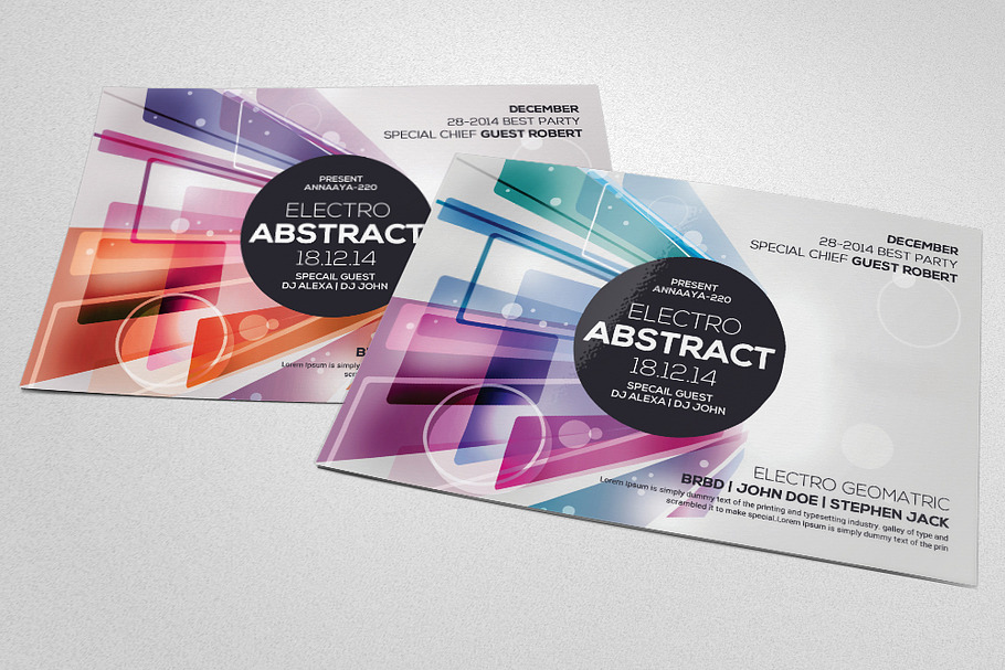 Electro Abstract Flyer in Flyer Templates - product preview 8