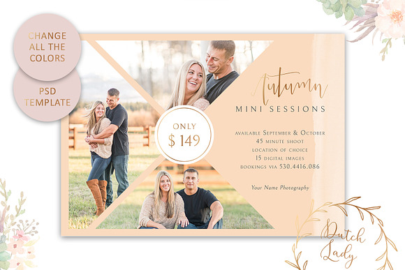 PSD Photo Session Card Template #44 in Card Templates - product preview 2