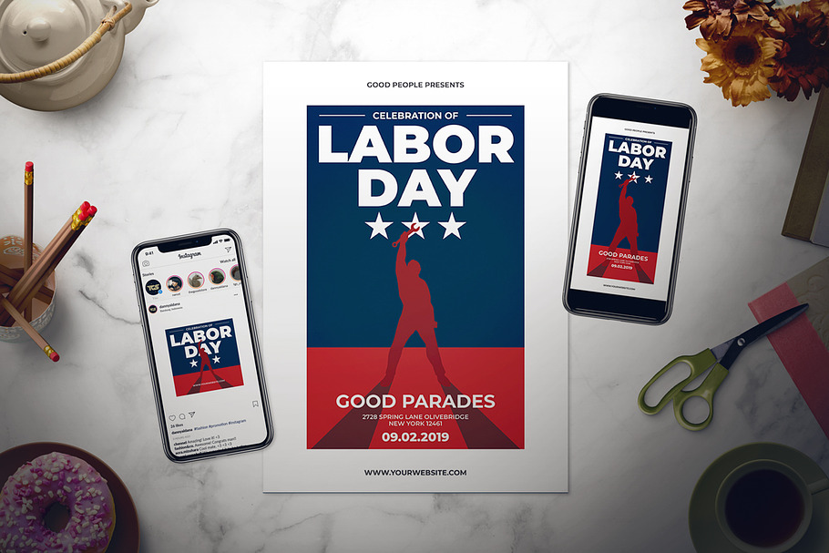 Labor Day Celebration Flyer Set
