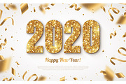 Gold 2020 Numbers New Year