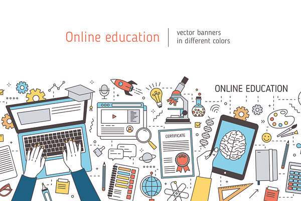 Online education banners
