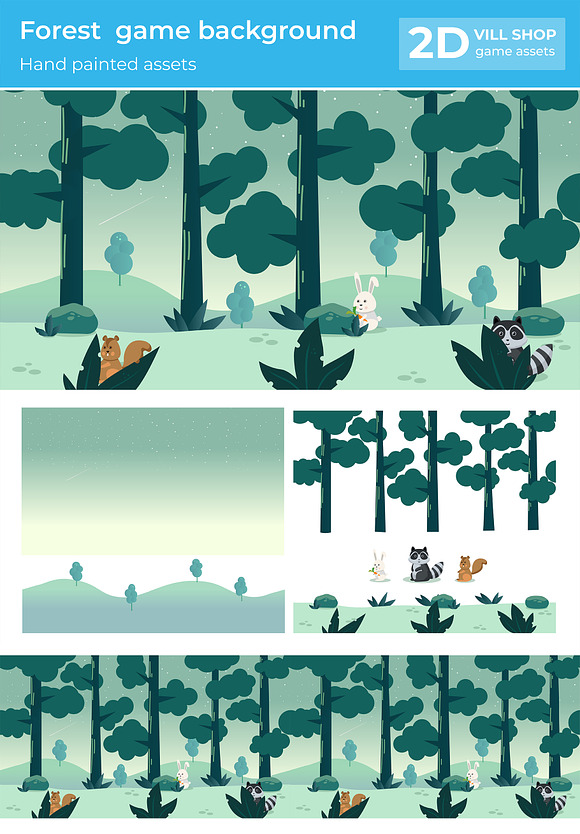 Forest Friends Background in Illustrations - product preview 1