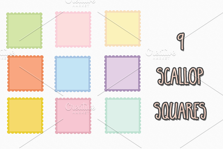 vector scallop squares