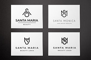 M S Letter Logo Bundle Monogram Set
