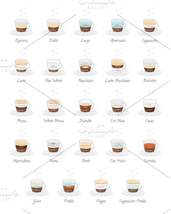 Coffee Types icon sets in Illustrations - product preview 9