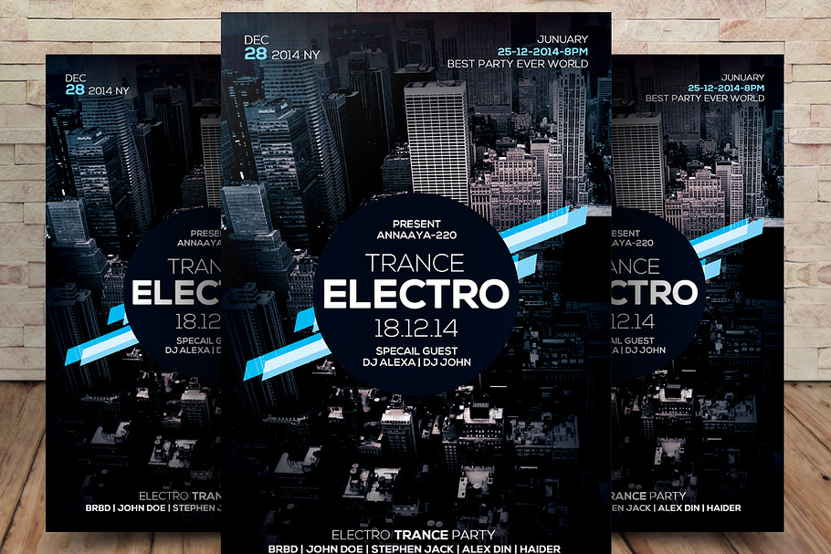 Electro Trance Music Flyer