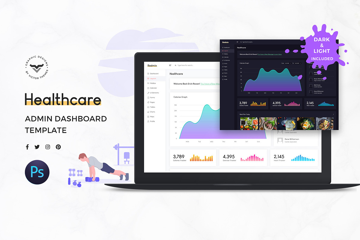 Healthcare Admin Dashboard UI Kit in UI Kits and Libraries - product preview 8