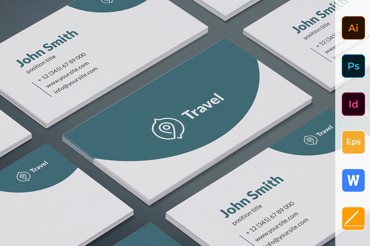 Travel Agent Agency Business Card in Business Card Templates - product preview 8