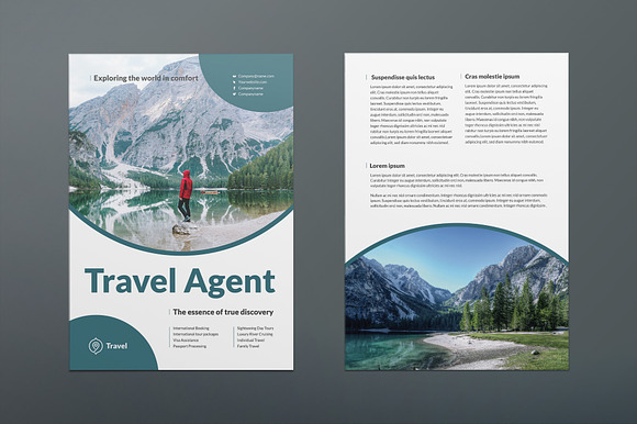 Travel Agent Agency Flyer in Invitation Templates - product preview 1