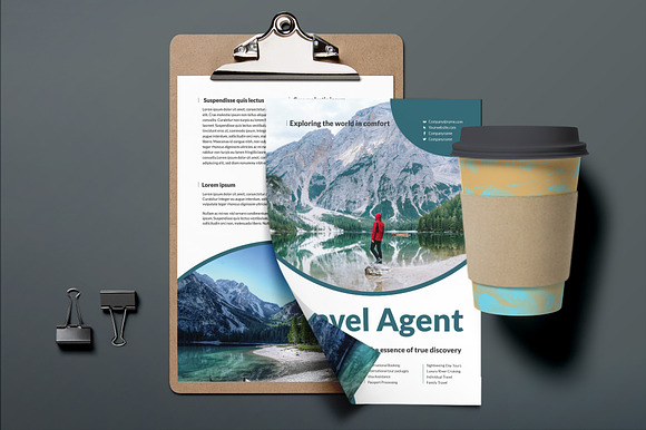 Travel Agent Agency Flyer in Invitation Templates - product preview 2