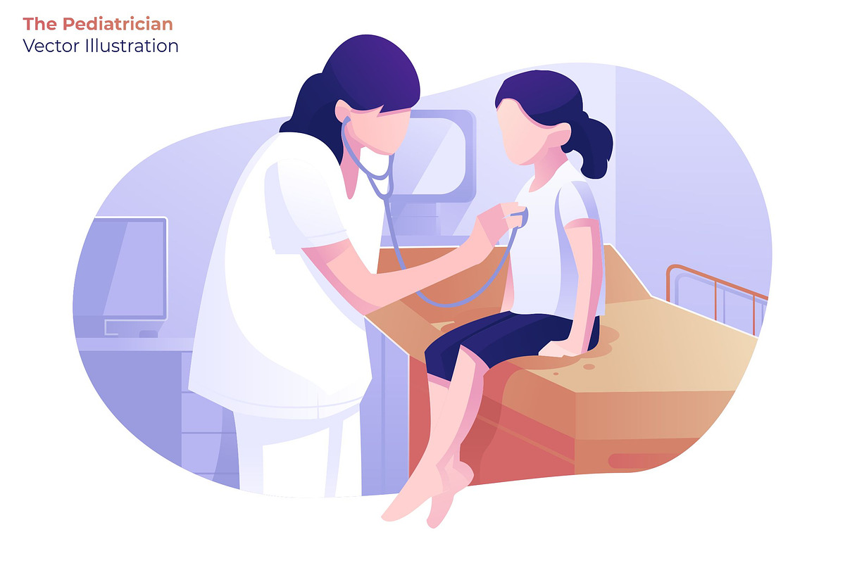 The Pediatrician-Vector Illustration in Illustrations - product preview 8