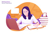 Writing Notes - Vector Illustration