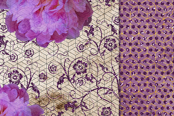 Halloween paper pack purple papers in Textures - product preview 3