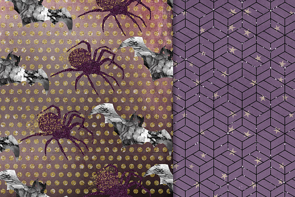 Halloween paper pack purple papers in Textures - product preview 6