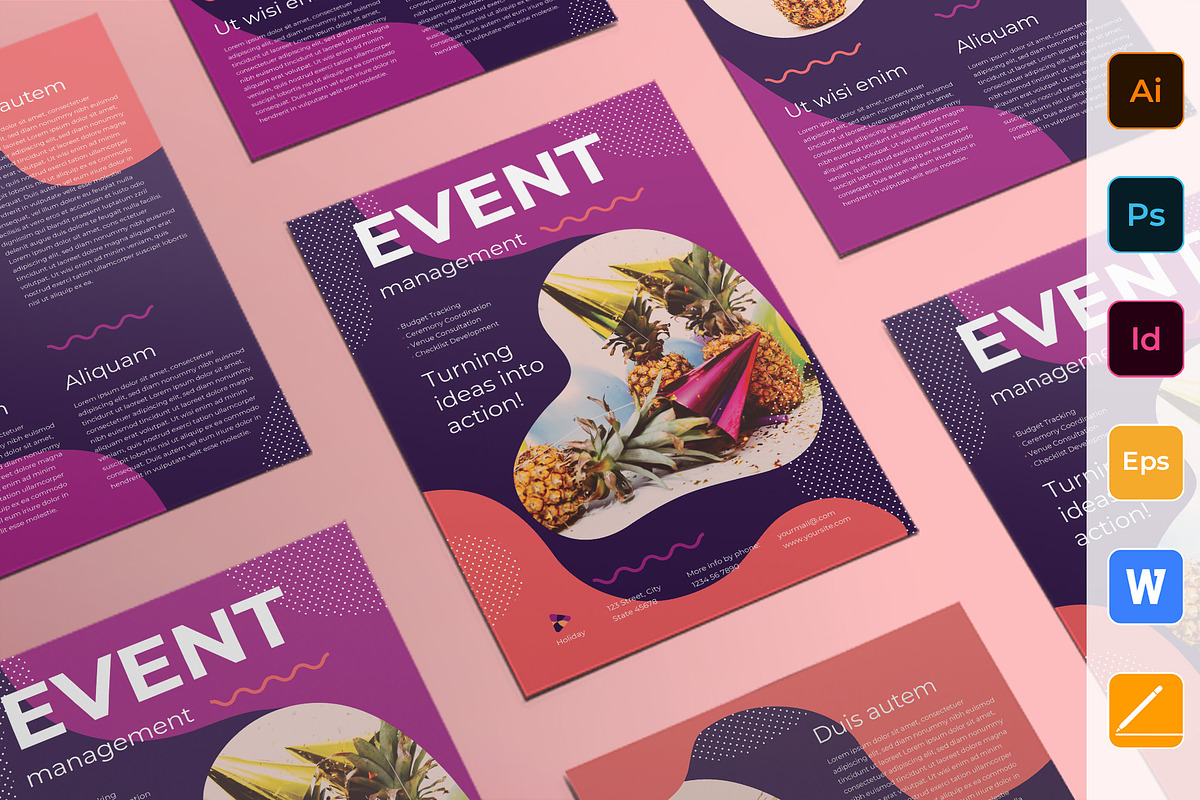 Event Management Flyer in Invitation Templates - product preview 8