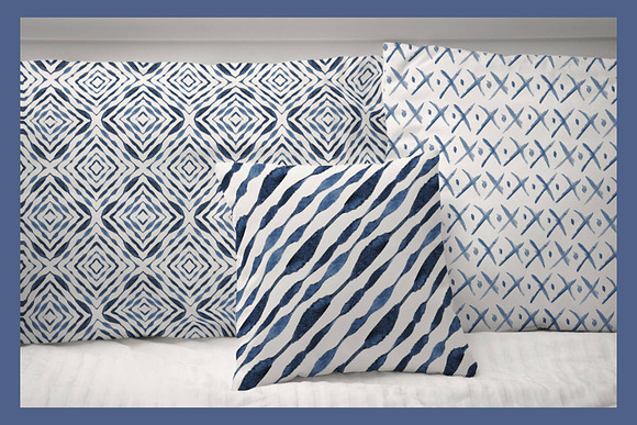 Indigo seamless patterns in Patterns - product preview 4