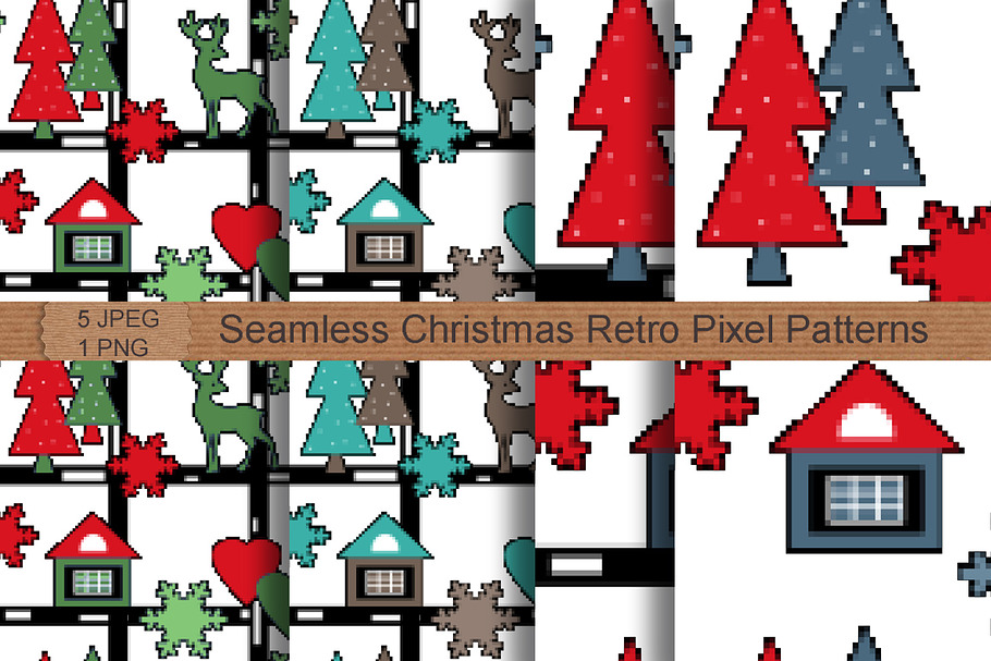50% OFF Christmas Pixel Patterns in Patterns - product preview 8
