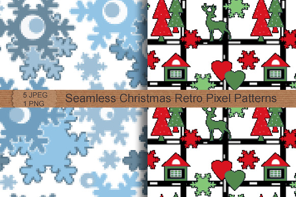 50% OFF Christmas Pixel Patterns in Patterns - product preview 2