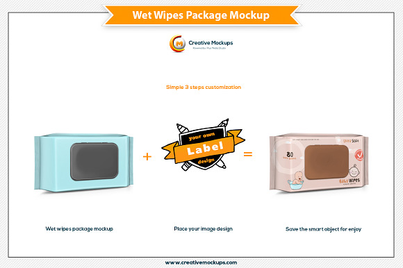 Wet Wipes Package Mockup in Product Mockups - product preview 1