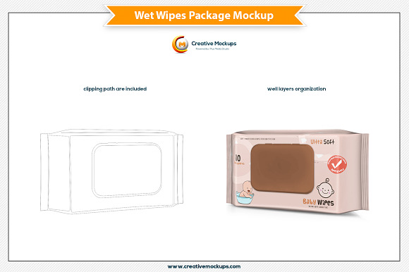 Wet Wipes Package Mockup in Product Mockups - product preview 5