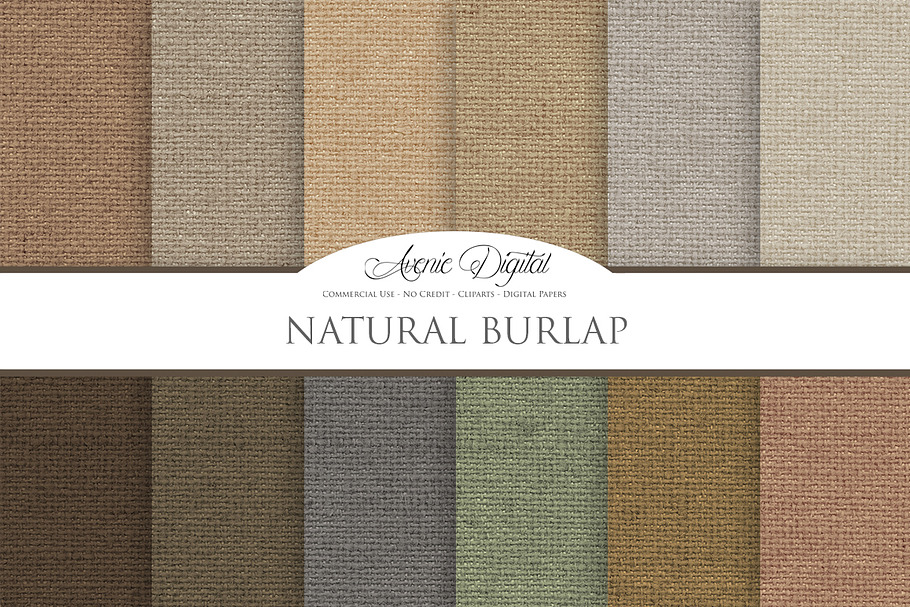 Natural Burlap - Linen  Textures