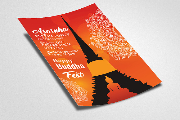 Asarnha Bucha Puja Festival Flyer in Flyer Templates - product preview 1