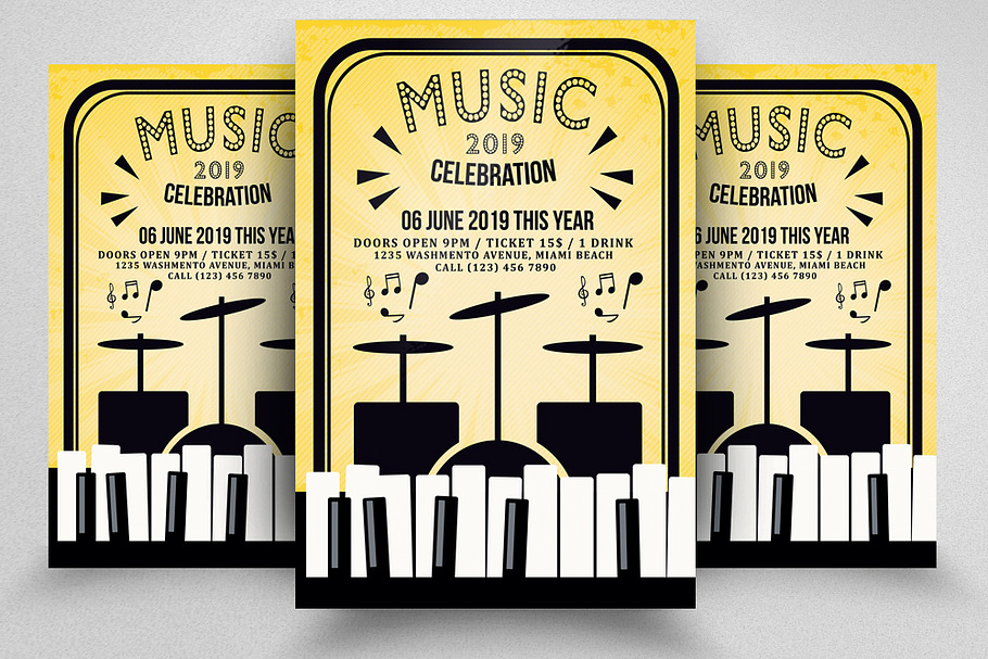 Music Night Flyer Template in Flyer Templates - product preview 8