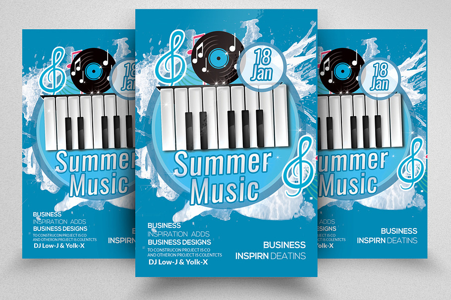 Summer Music Flyer Template in Flyer Templates - product preview 8