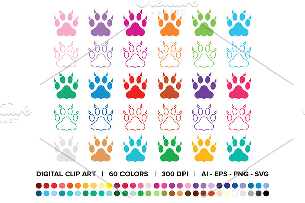 Cat Claw Paw Prints