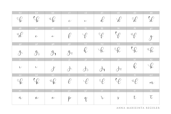 Anna Marseinta * in Script Fonts - product preview 12