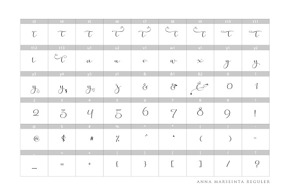 Anna Marseinta * in Script Fonts - product preview 13