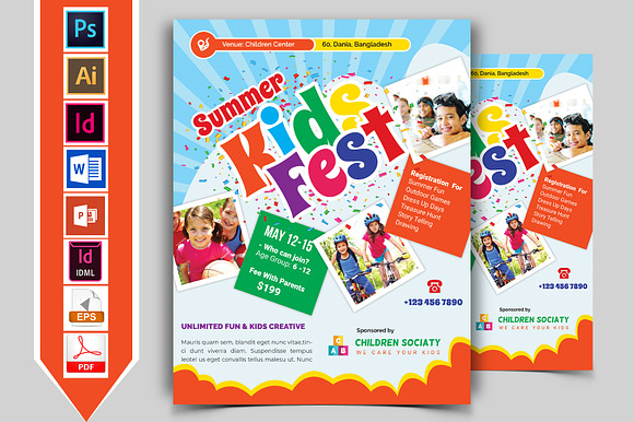 10 Kids Summer Camp Flyers 90% OFF in Flyer Templates - product preview 2