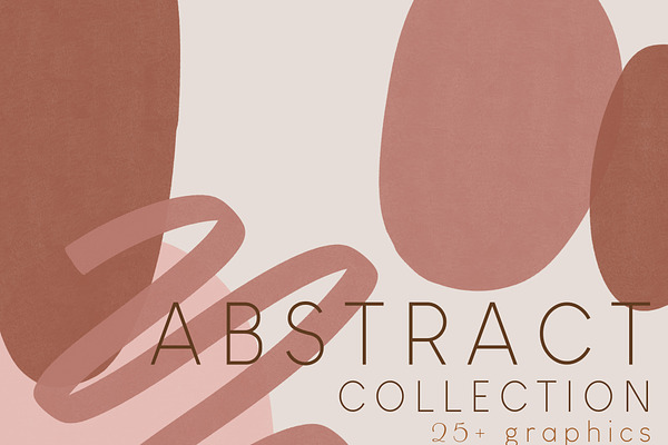 Painted Abstract Shapes - Blush