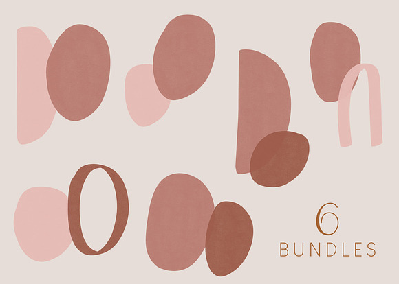 Painted Abstract Shapes - Blush in Illustrations - product preview 2