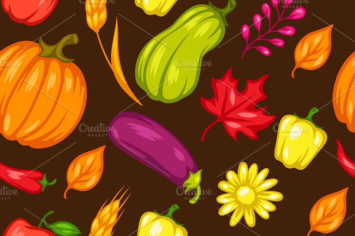 Harvest seamless pattern. in Patterns - product preview 8