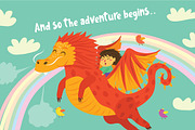Kid Flying Dragon - Illustration