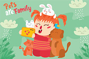 Pets are Family - Illustration