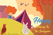 Backyard Camping - Illustration