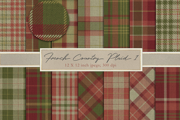 French country plaid patterns